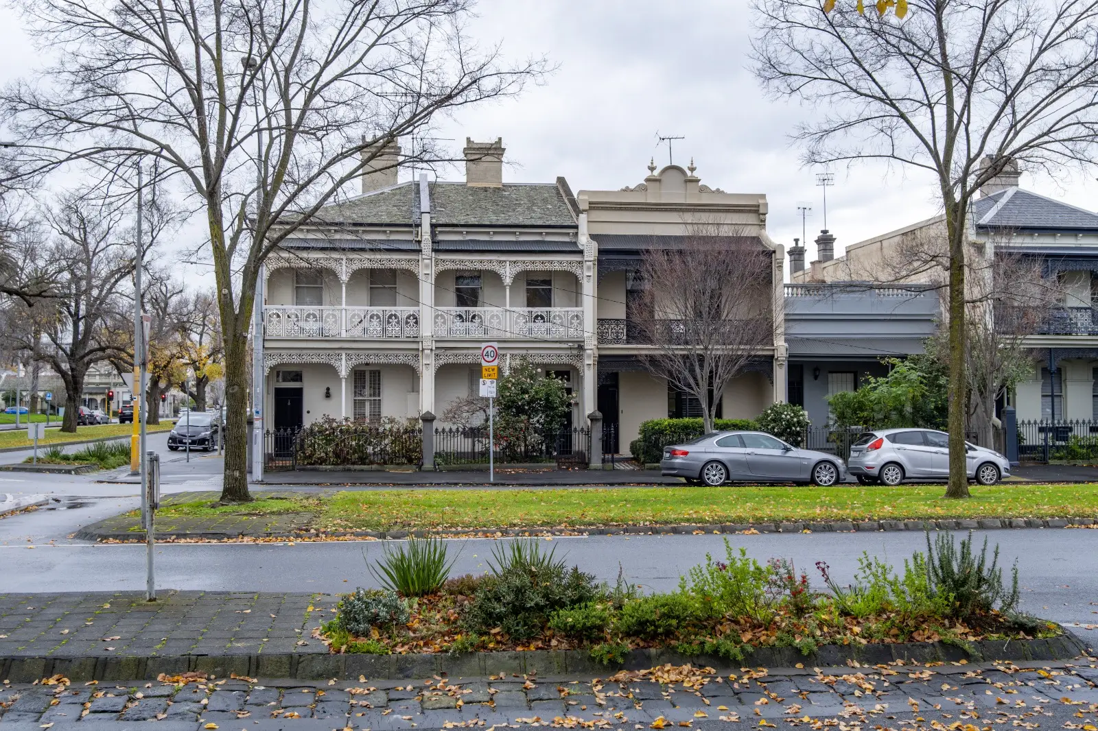 Heritage Victorian terrace homes in inner Melbourne